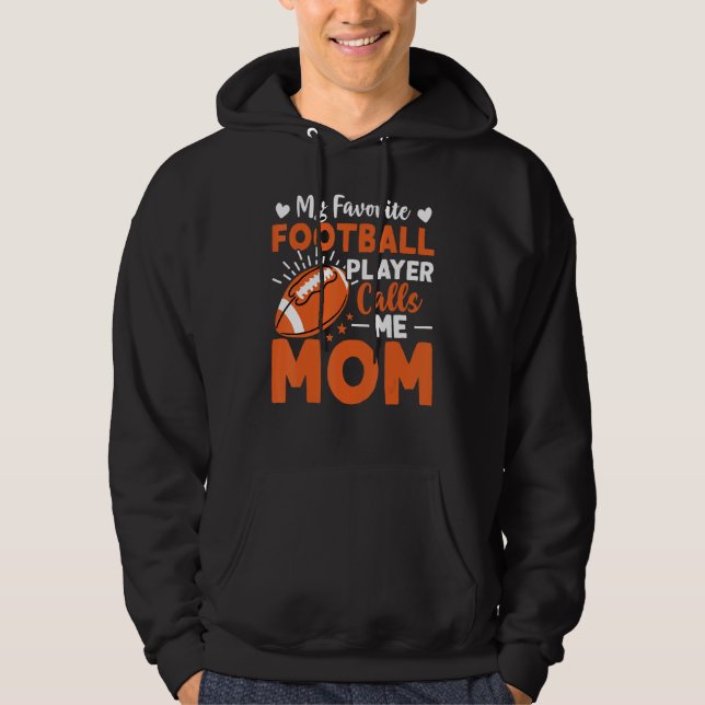 Fotboll Tee Mamma Hoodie (Framsida)
