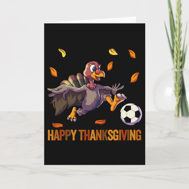 Fotboll Thanksgiving Tröja Pojkar Barn Män Fotboll Kort (Framsida)