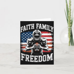 Fotboll Tro Familj Dom Patriotisk Kristna Fot Kort