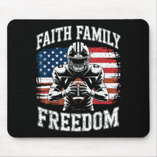 Fotboll Tro Familj Dom Patriotisk Kristna Fot Musmatta