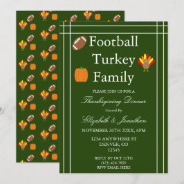 Fotboll, Turkiet, familjens Thanksgiving Inbjudningar