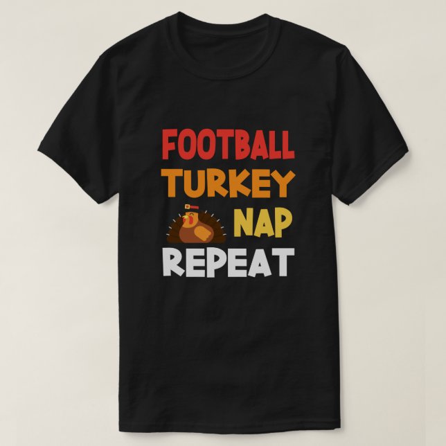Fotboll Turkiet Nap Repeat T Shirt (Design framsida)