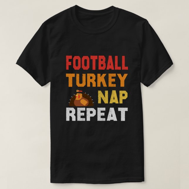 Fotboll Turkiet Nap Repeat T Shirt (Design framsida)