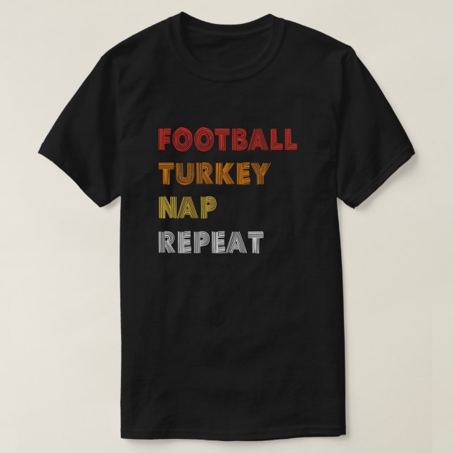 Fotboll Turkiet Nap Repeat T Shirt (Design framsida)