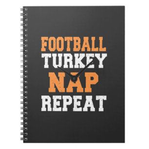 Fotboll Turkiet Nap Repeat Thanksgiving Anteckningsbok