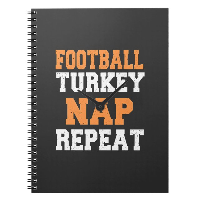 Fotboll Turkiet Nap Repeat Thanksgiving Anteckningsbok (Framsidan)