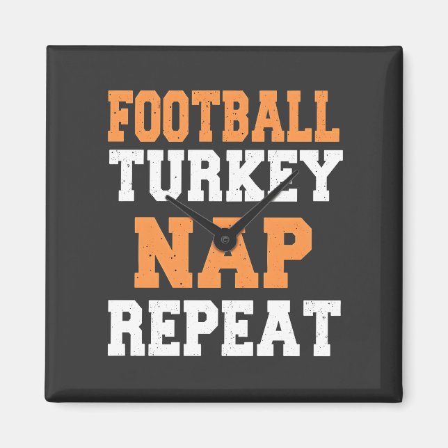 Fotboll Turkiet Nap Repeat Thanksgiving Magnet (Framsidan)
