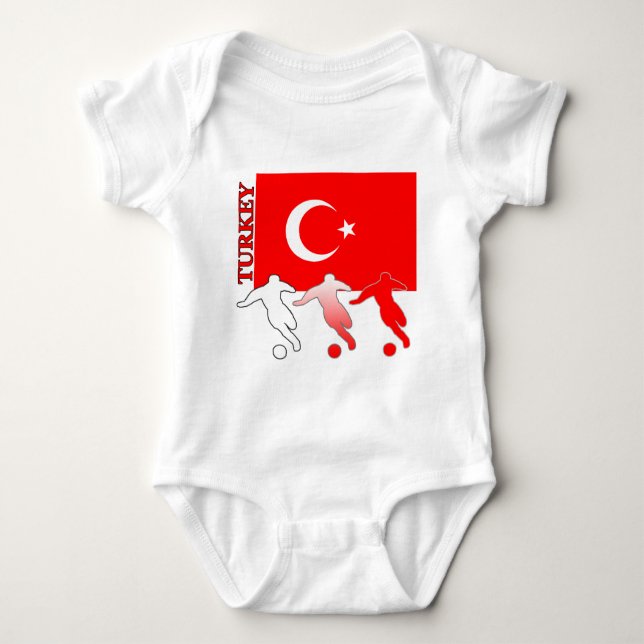 Fotboll Turkiet tänder T-tröja T-shirt (Framsida)