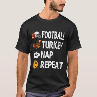 Fotboll Turkiet Thanksgiving Nap Repetera Cute Tac T Shirt