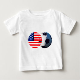 Fotboll & USA flagga MUSEUM Zazzle Tee