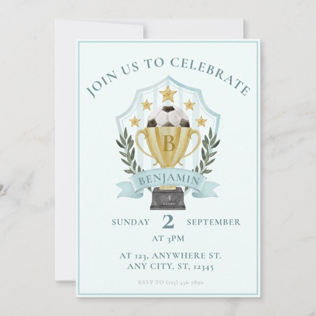 Fotboll, Vapensköld Inbjudningar (Framsida)