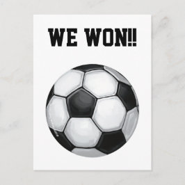 Fotboll, vi vinner! vykort