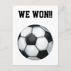 Fotboll, vi vinner! vykort