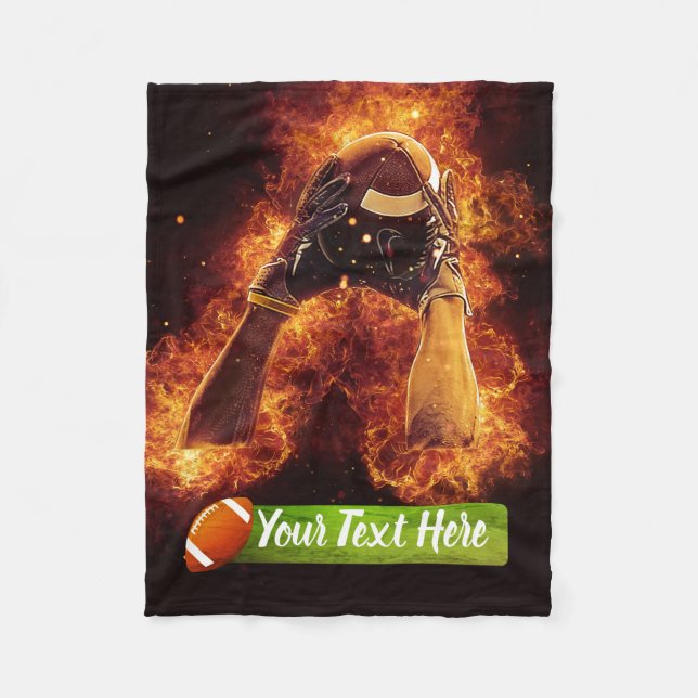 Fotboll vid brand fleecefilt (Framsidan)