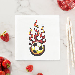 Fotboll vid brand pappersservett