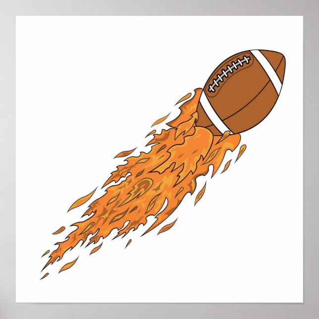 Fotboll vid brand poster (Framsidan)