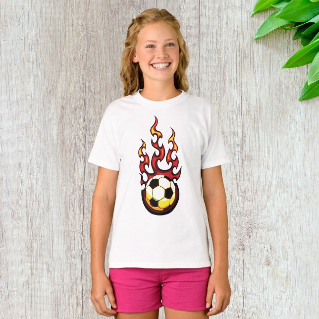 Fotboll vid brand t shirt (Skapare uppladdad)