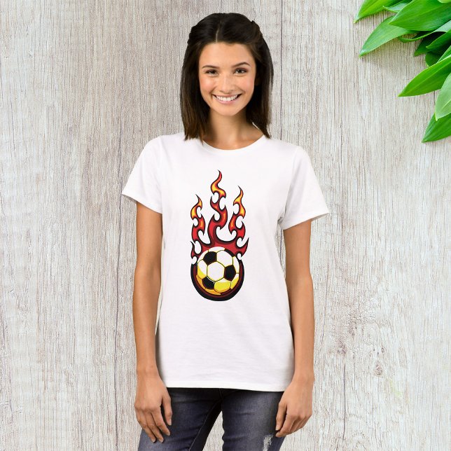 Fotboll vid brand t shirt (Skapare uppladdad)