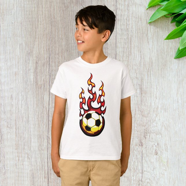 Fotboll vid brand t shirt (Skapare uppladdad)