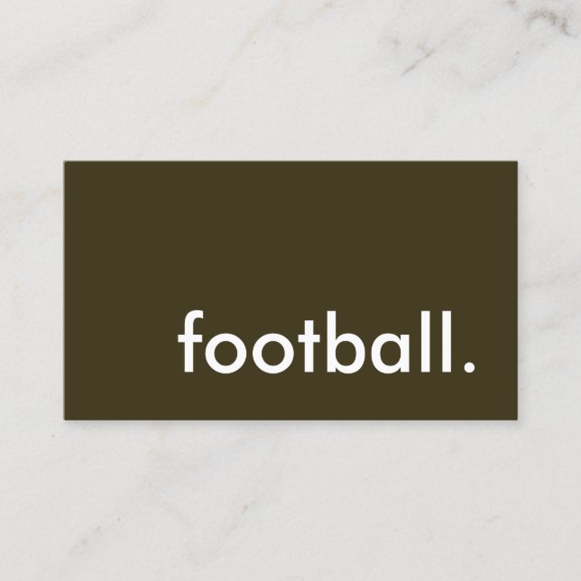 Fotboll. Visitkort (Framsida)