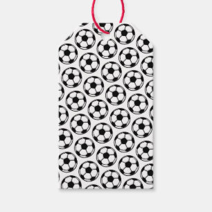 Fotboll Vit Svart Grön Sportlag Barn Presentetikett