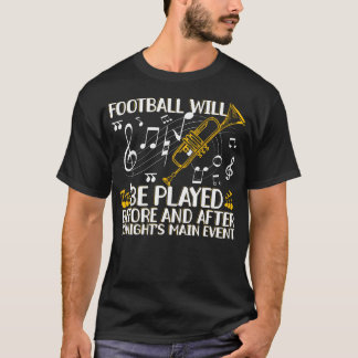Fotboll Vs Main Event Marching Band Rolig Trumpet T Shirt