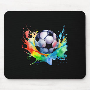 Fotboll Watercolor Fotboll Konstnärlig Splash Spel Musmatta
