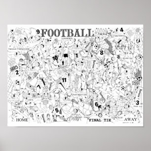 Fotbollaffisch Poster