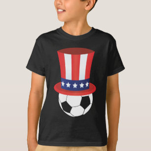 Fotbollamerikanska flagganhatt - 4th av Juli T Shirt