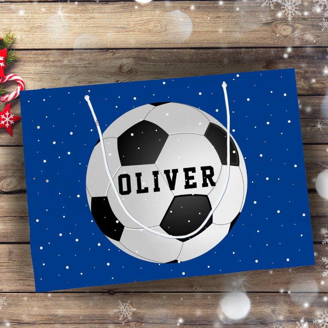 Fotbollar Barn Namn Blå Jul (Skapare uppladdad)