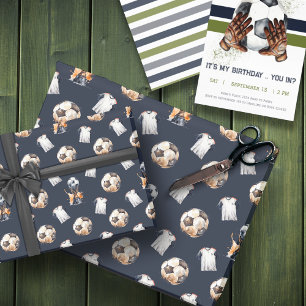 Fotbollar - berget gift presentpapper