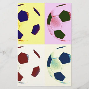 Fotbollar för popkonst brevpapper