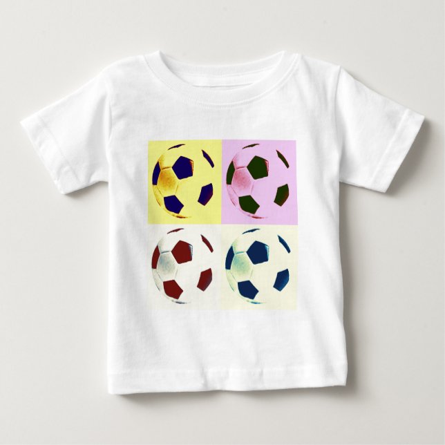 Fotbollar för popkonst t-shirt (Framsida)