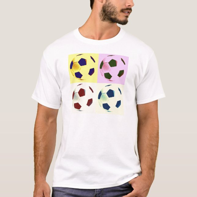 Fotbollar för popkonst tee (Framsida)