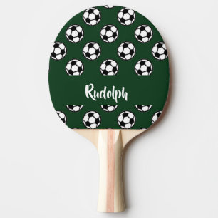 Fotbollar grönt mönster pingisracket