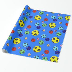 Fotbollar i många Färg Presentpapper