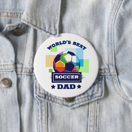 Fotbollar med pappa färgstark text fars dag sport knapp