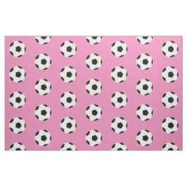 Fotbollar Mönster på Girly Rosa Tyg