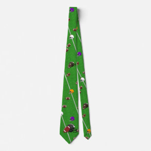 Fotbollar och hjälmar Mönster Neck Tie Slips