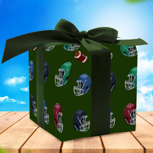 Fotbollar och hjälmar presentpapper