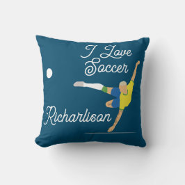 Fotbollar, overhead, Brasilien T-Shirt Kudde