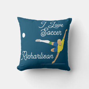 Fotbollar, overhead, Brasilien T-Shirt Kudde
