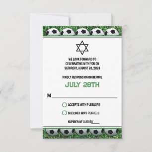 Fotbollar på Grass Pub Mitzvah OSA Kort