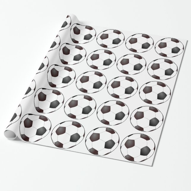 Fotbollar Presentpapper (Utrullad)