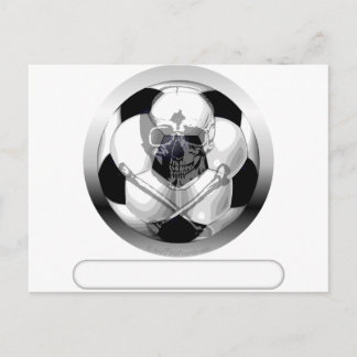 Fotbollar, skullben och korsben vykort