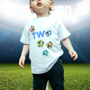 Fotbollar två födelsedag t shirt