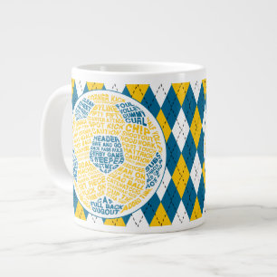 Fotbollar - typografi jumbo mugg