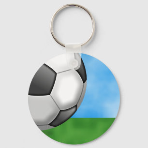 Fotbollbakgrund Nyckelring