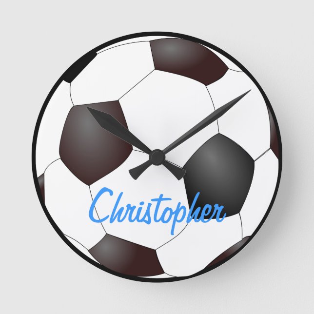 Fotbollboll - anpassade rund klocka (Framsida)