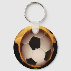 Fotbollboll avfyrar på Keychain Nyckelring